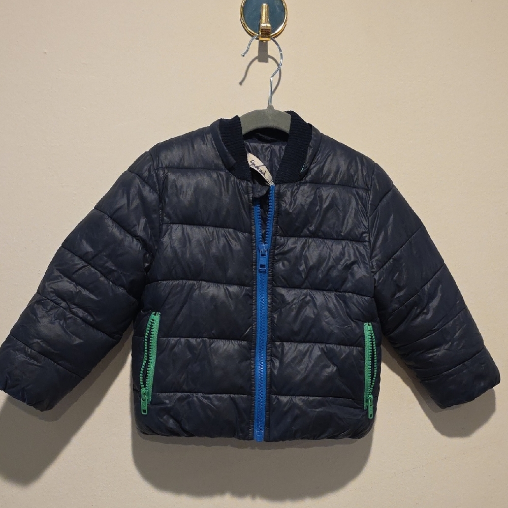 Stella McCartney 2t 2 Toddler Navy Blue Kids Puffer Jacket